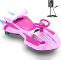 CANKETEC 12V Elektrisches Wiggle Car für Kinder - Rosa, ab 3 Jahren
