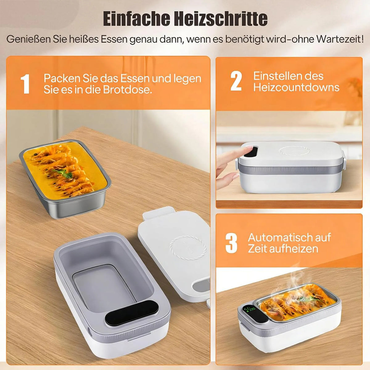 Elektrische Lunchbox mit Akku - Heatbox